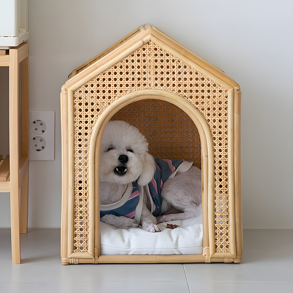 고양이숨숨집 내추럴 라탄 애견 반려동물 하우스 소형 강아지집