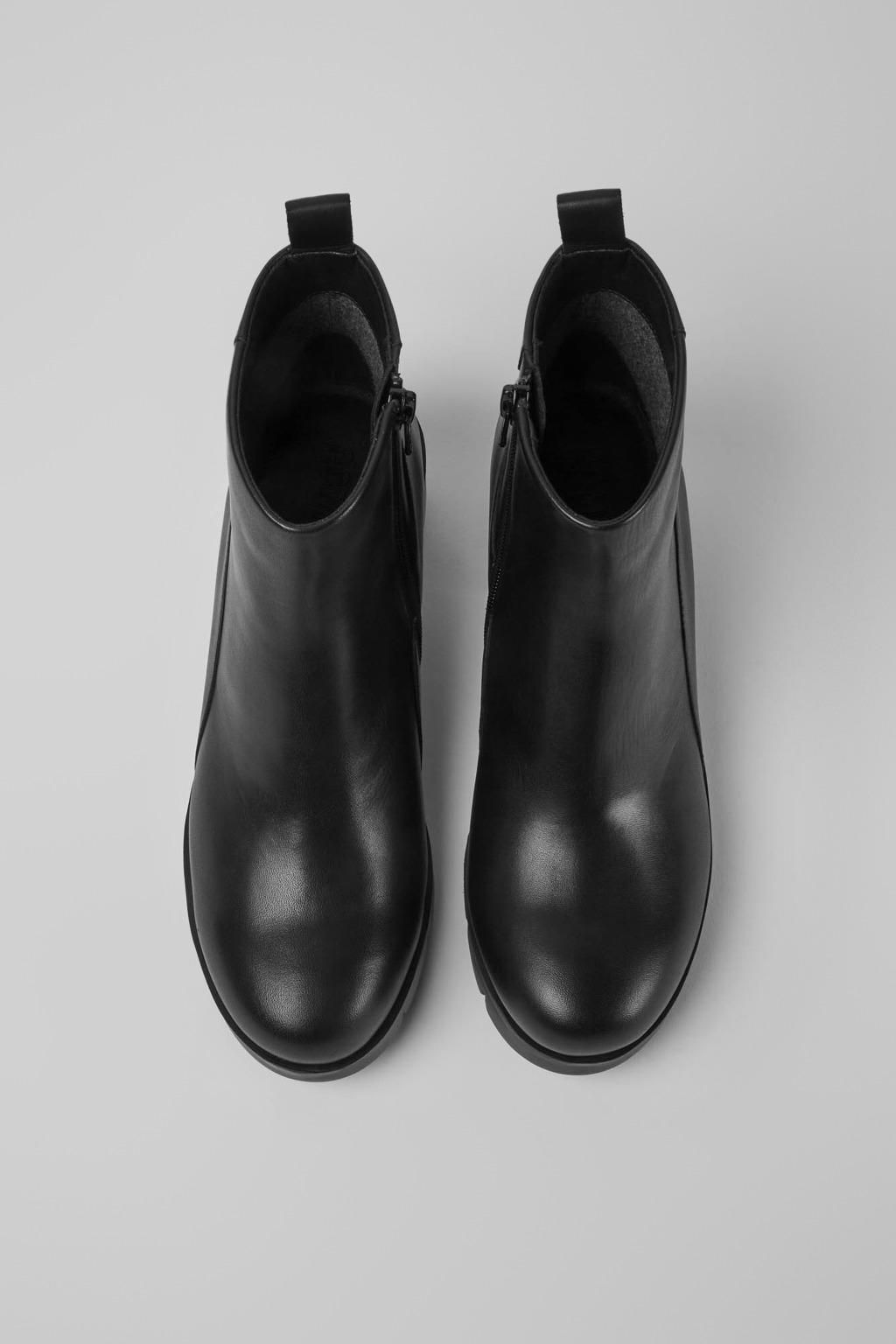 캠퍼 컨템포러리 블랙 레더 앵클부츠 EVA 아웃솔 미디엄힐 K400228-004 BLACK - 상세 이미지 4