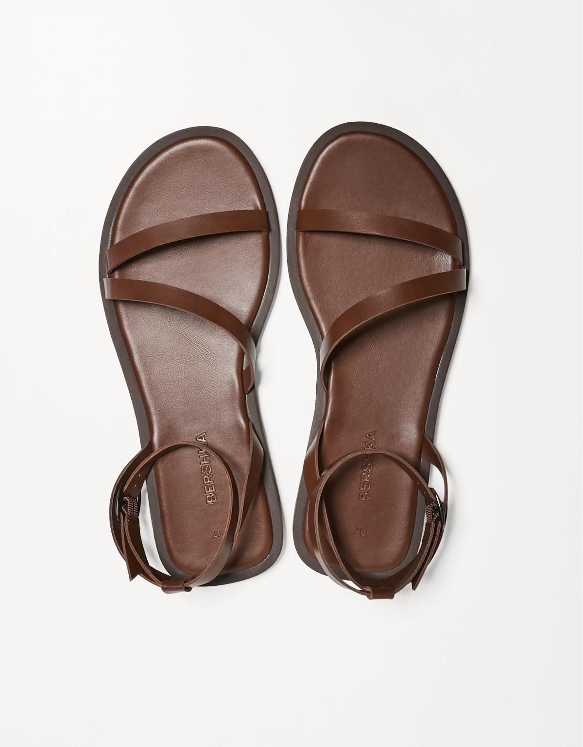 버쉬카 스트랩 플랫 샌들 1808/660 BROWN - 상세 이미지 4