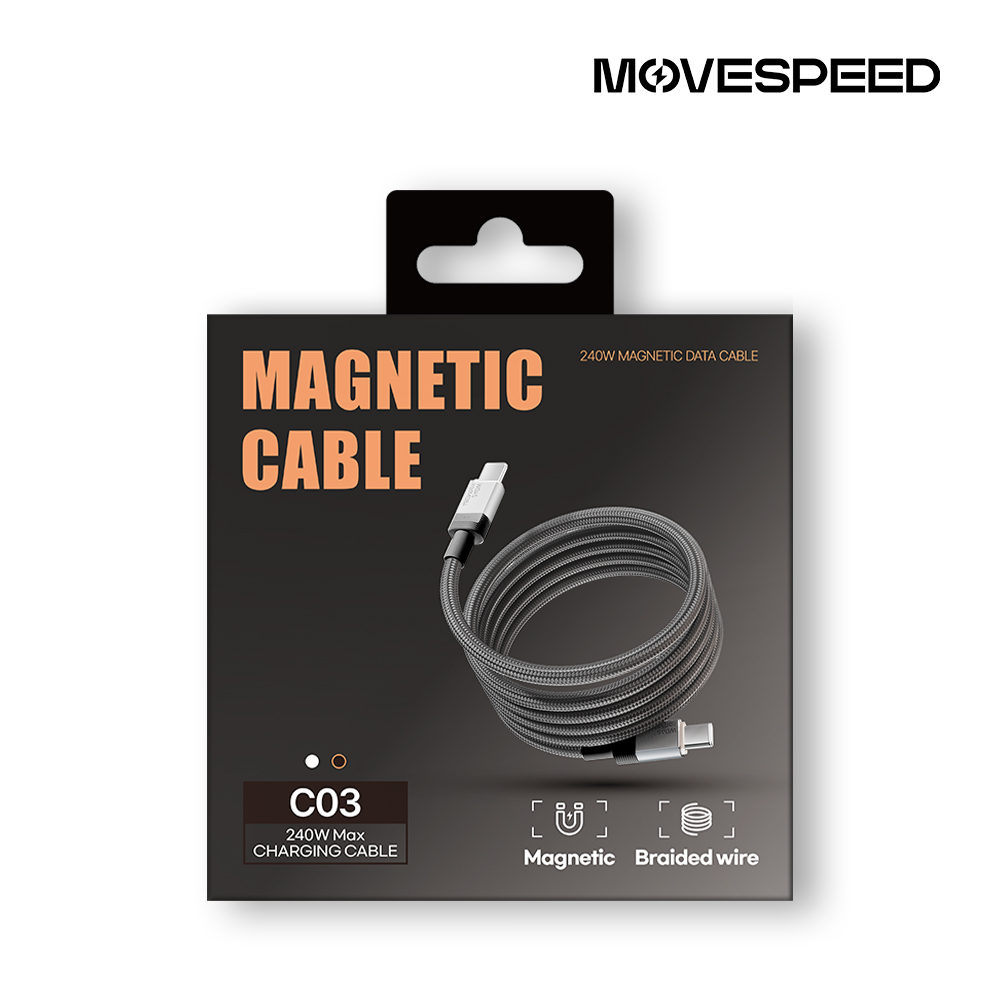 무브스피드 240W USB-C to C 마그네틱 충전 케이블 120cm MSC03 - 상세 이미지 3
