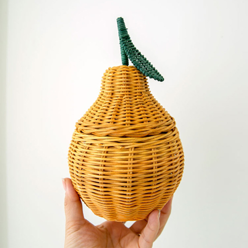 한라봉 라탄수납함 과일모양 미니 커피보관함 다용도 바구니 소품함 정리함