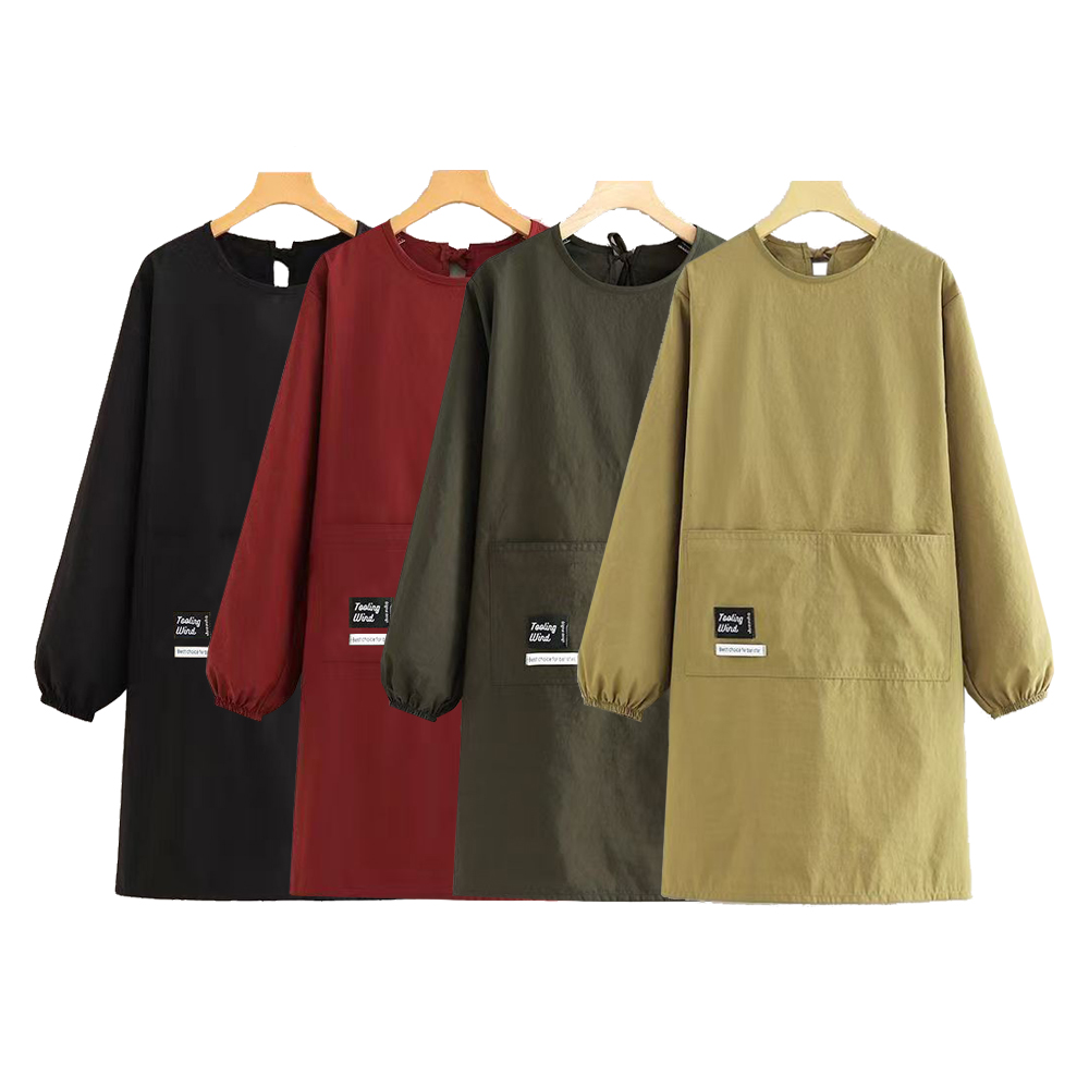 방수 애견미용 앞치마 작업용 긴팔 입는 앞치마