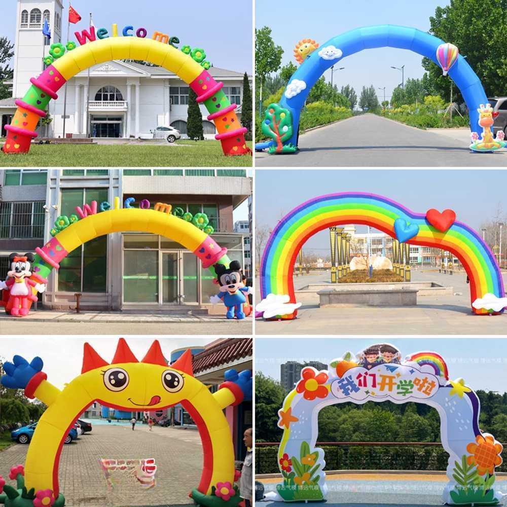 에어아치 대형 이벤트 입구 조형물 홍보 광고용 축제 A형 6m 블루 닥터도어 - 상세 이미지 4