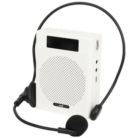 NEXI NX1535 휴대용 블루투스 마이크 앰프 (화이트) NX-BWMIC-W