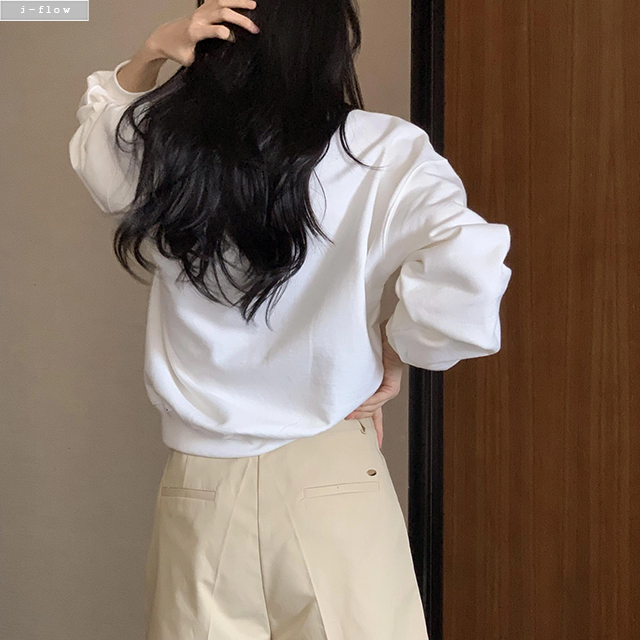 페이프 퍼피 클래식 루즈핏 맨투맨 3ol 가을 겨울 간절기 오버핏 레터링 제이플로우 - 상세 이미지 5