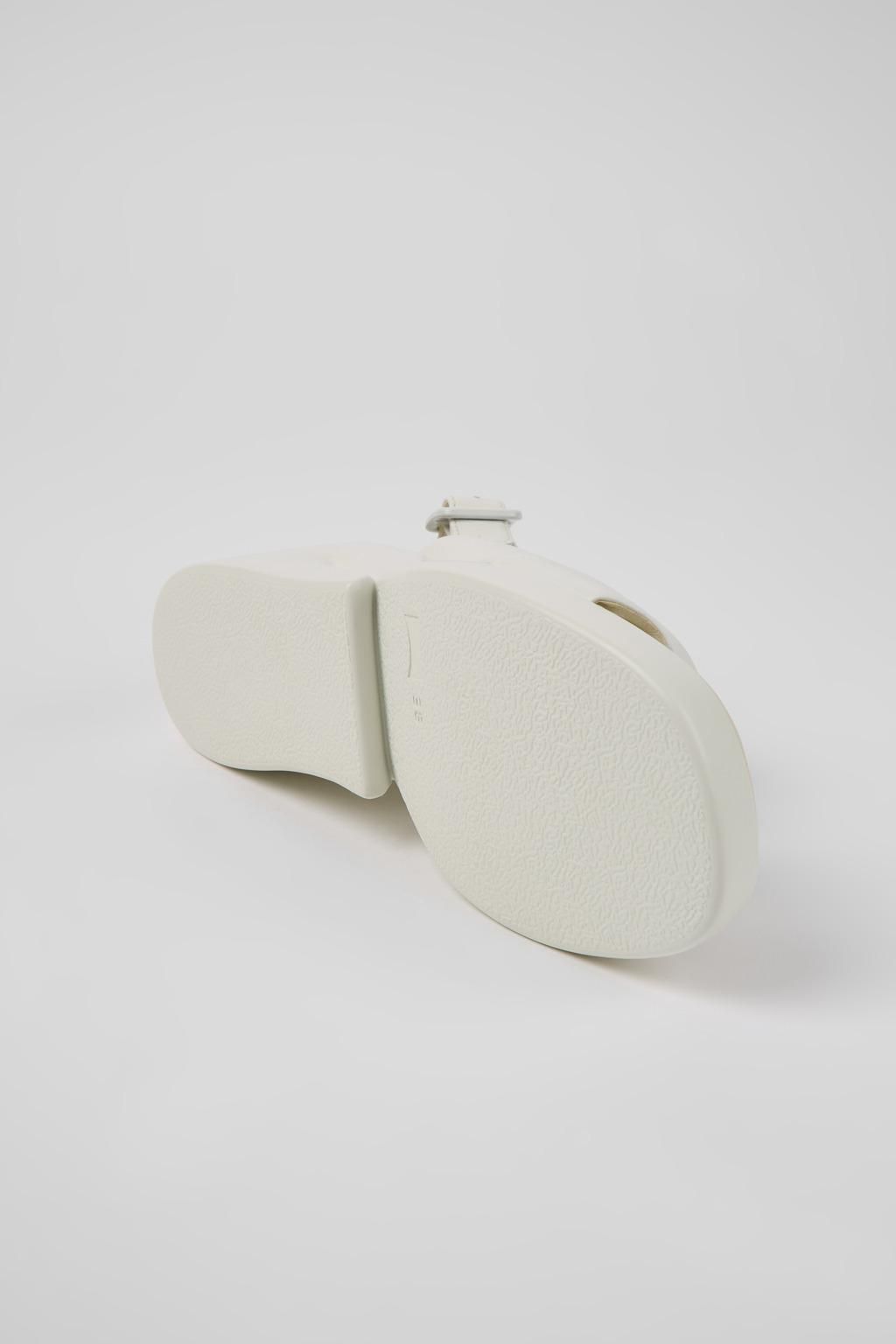 캠퍼 화이트 레더 웨지 스트랩 샌들 Kaah K201352-009 WHITE - 상세 이미지 5
