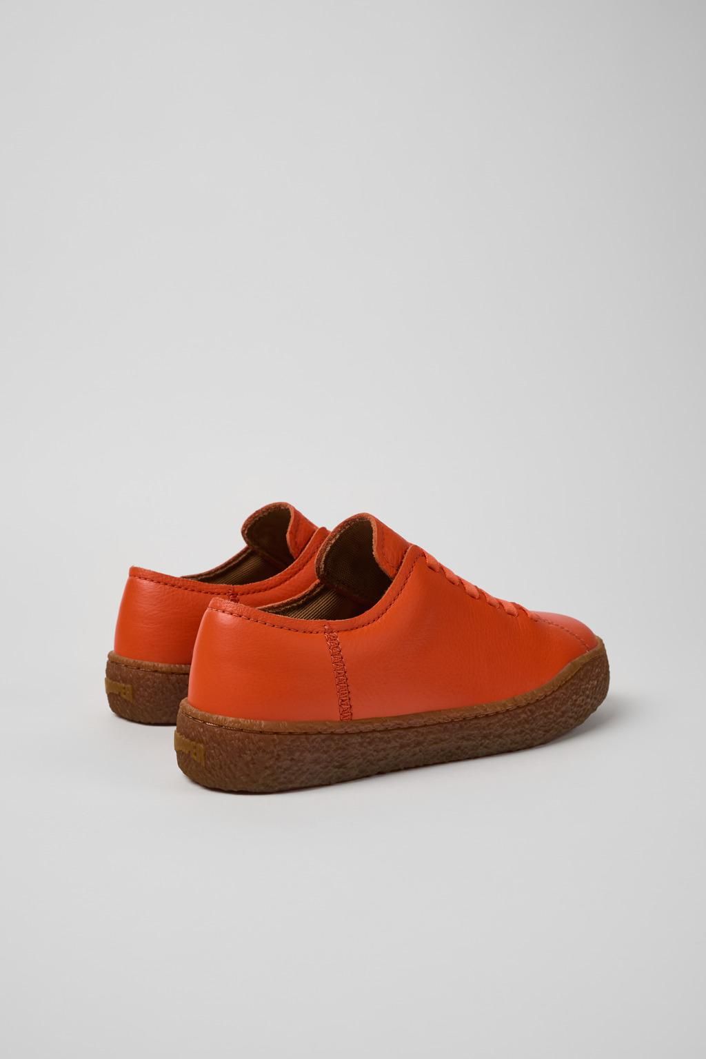 캠퍼 오렌지 레더 스니커즈 Peu Terreno K201585-015 ORANGE - 상세 이미지 3