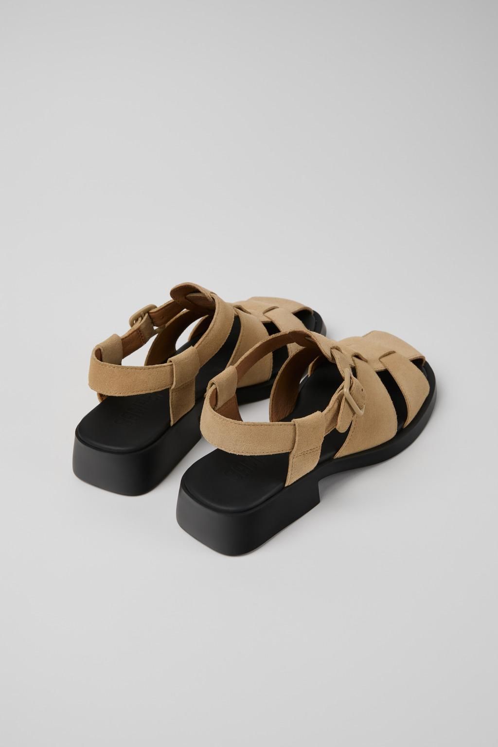 캠퍼 컨템포러리 스트랩 베이지 누벅 샌들 K201489-009 BEIGE - 상세 이미지 3