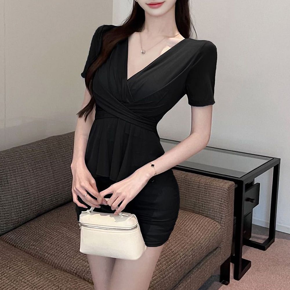 라브온 섹시원피스 시스루 슬림 미니 AJ1383 - 상세 이미지 3