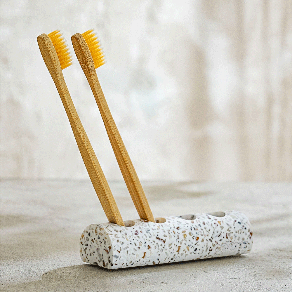 코에르 테라조 칫솔꽂이 무타공 칫솔걸이 욕실 칫솔거치대 치솔 홀더 라운드