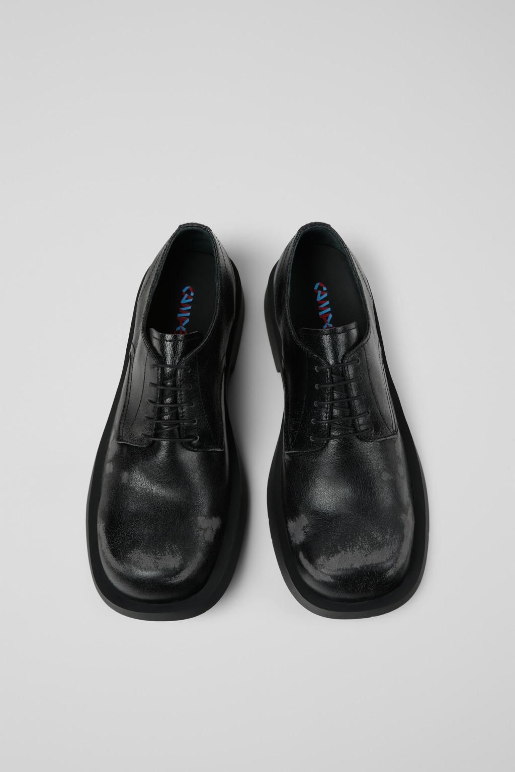 캠퍼 클래식 블랙 레더 레이스업 슈즈 Mil 1978 A500002-015 BLACK - 상세 이미지 4