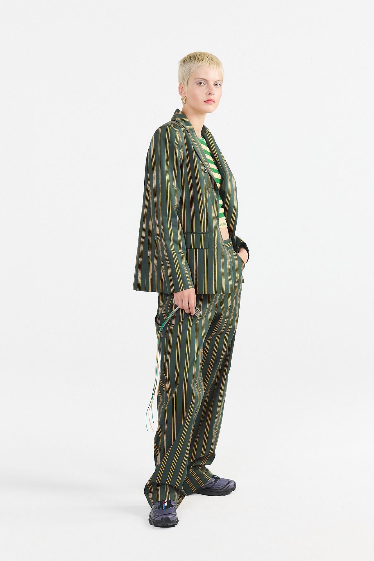 타오 스트라이프 키즈 와이드 팬츠 딥그린 S25161-021_BI ONE COLOR - 상세 이미지 2