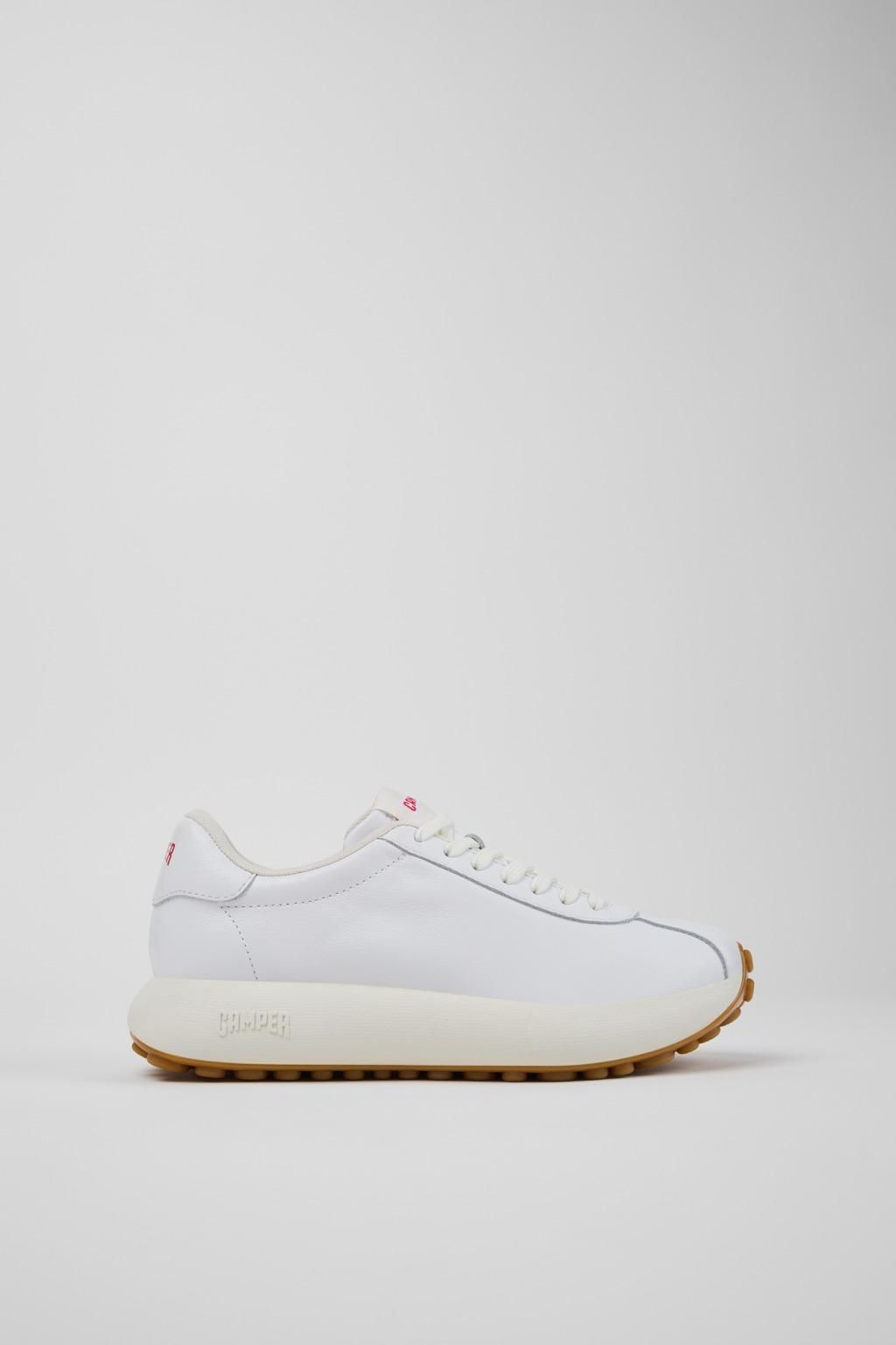 캠퍼 화이트 레더 로우탑 스니커즈 Pelotas Athens K201853-002 WHITE - 메인 이미지