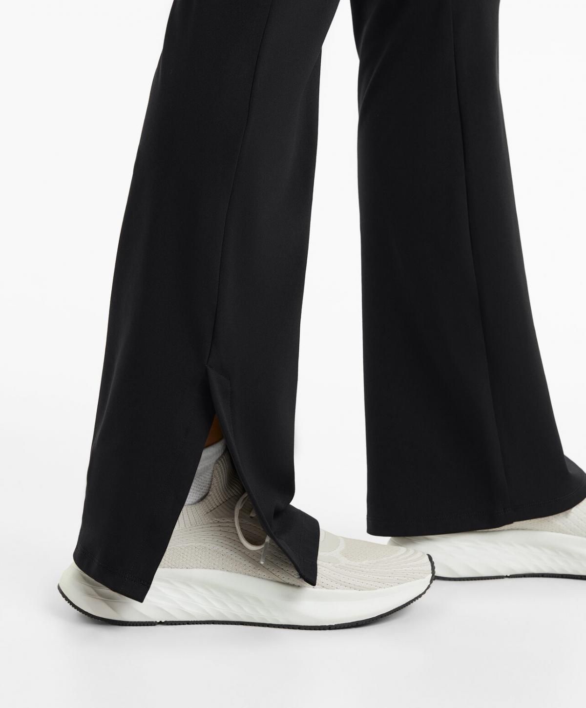 오이쇼 슬릿 하이웨이스트 플레어 테크니컬 팬츠 COMFORTLUX 1458/332 BLACK - 상세 이미지 4