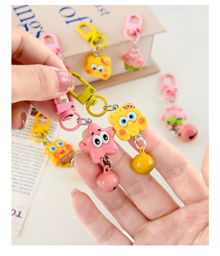 아기 스펀지밥 뚱이 키링 키홀더 열쇠고리 폰꾸 백꾸 가방 핸드폰 꾸미기 참 장식 백참 키링 부자재 굿즈 - 상품 이미지