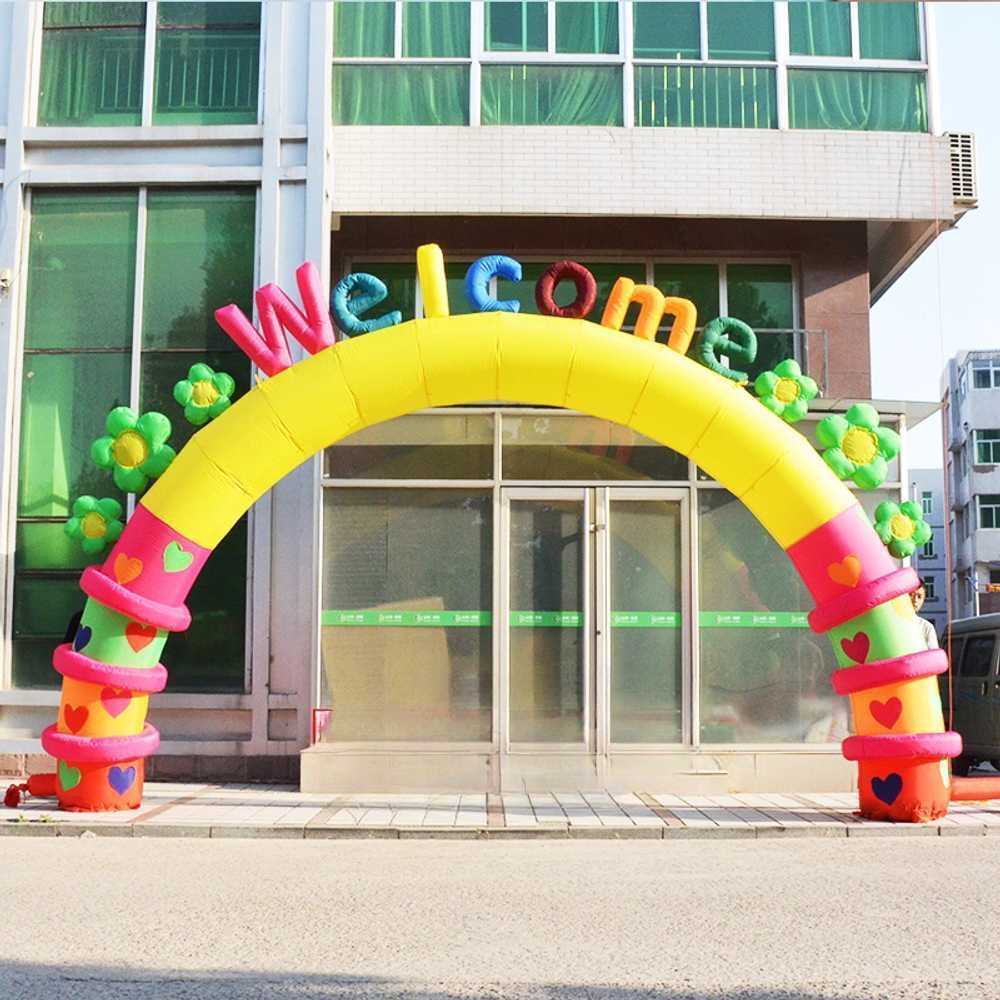 행사용 대형 에어아치 입간판 풍선 홍보 장식물 개업 A형 6m 웰컴 게이트 - 상품 이미지