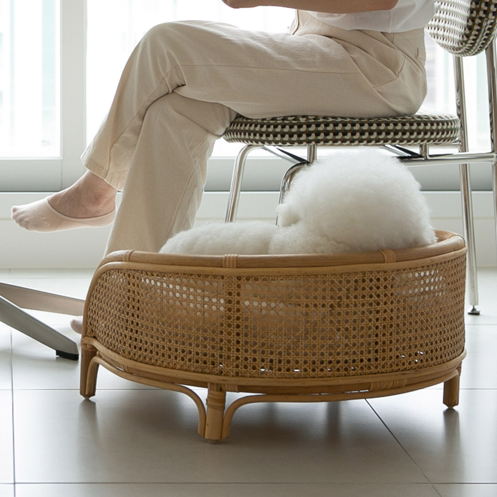 케인 강아지침대 고양이해먹 라탄 고양이 집 쇼파 펫베드 애견 원목침대