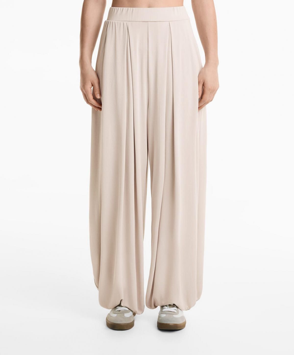 오이쇼 트렌디 와이드 플루이드 모달 블렌드 퍼프 팬츠 6240/555 PALEMINK - 상품 이미지