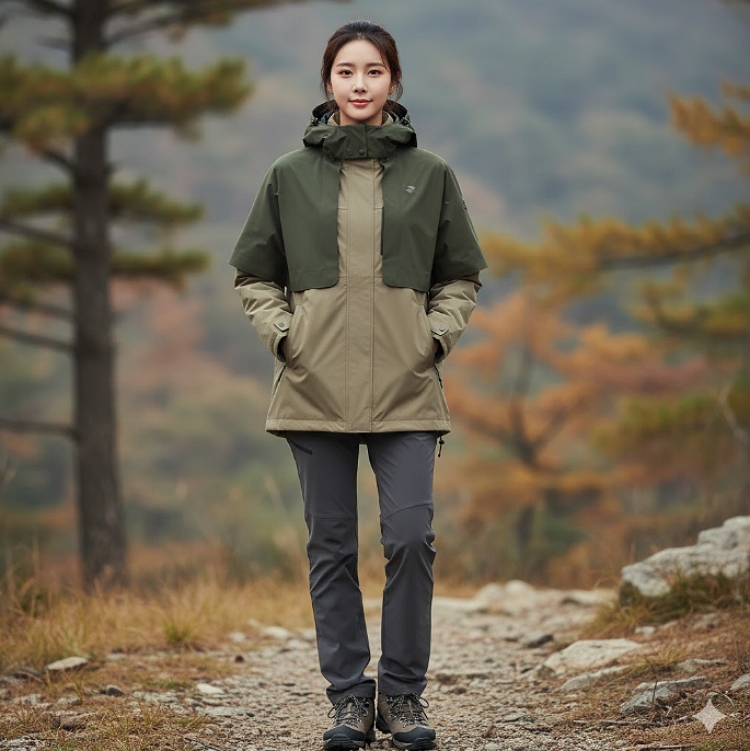 네파 여성 간절기 2.5L 미니우의 탈부착 중기장 방풍 바람막이 자켓 - 상세 이미지 2