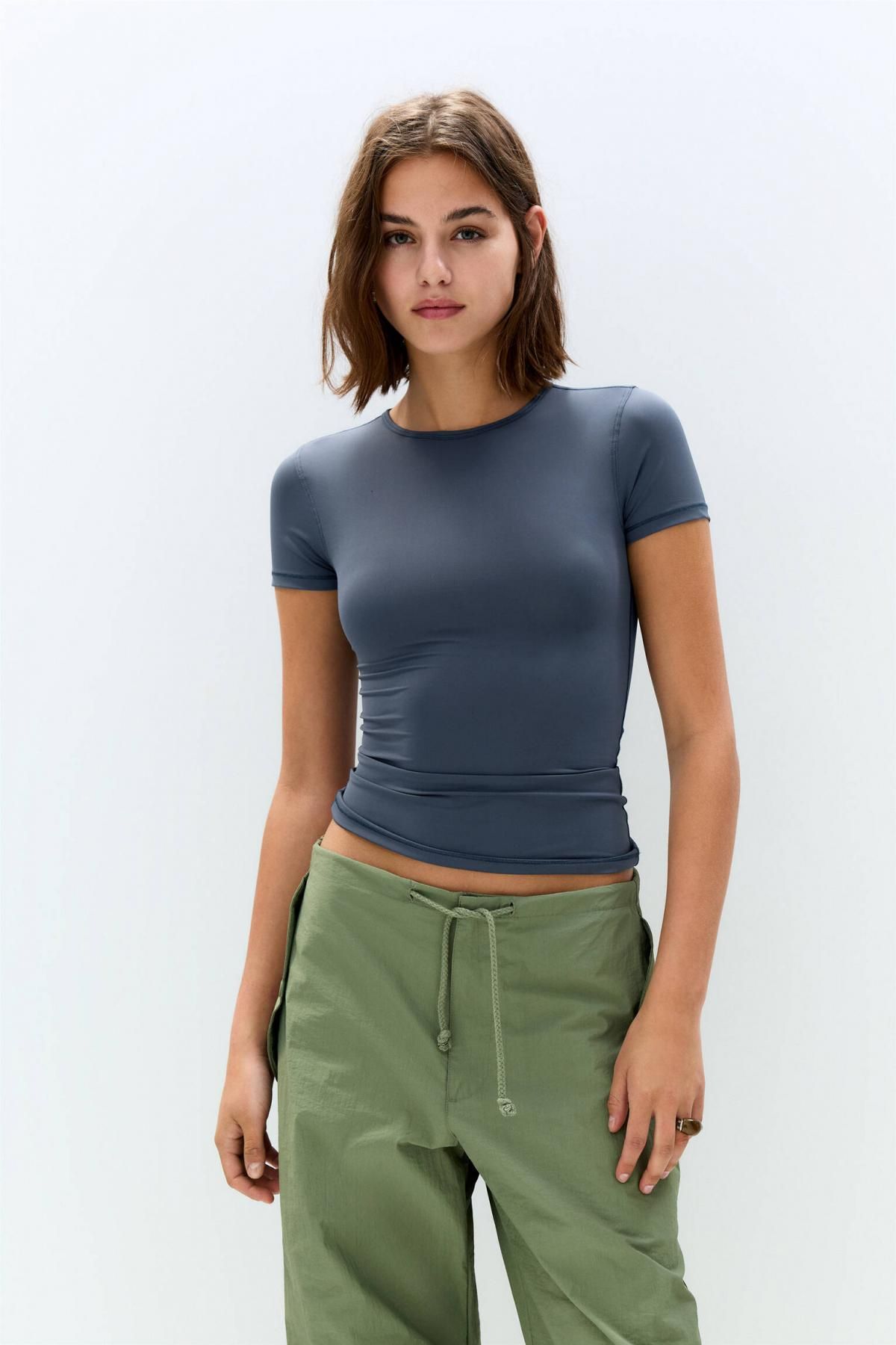 풀앤베어 폴리아미드 베이직 반팔 티셔츠 3245/313 NAVY - 상세 이미지 3