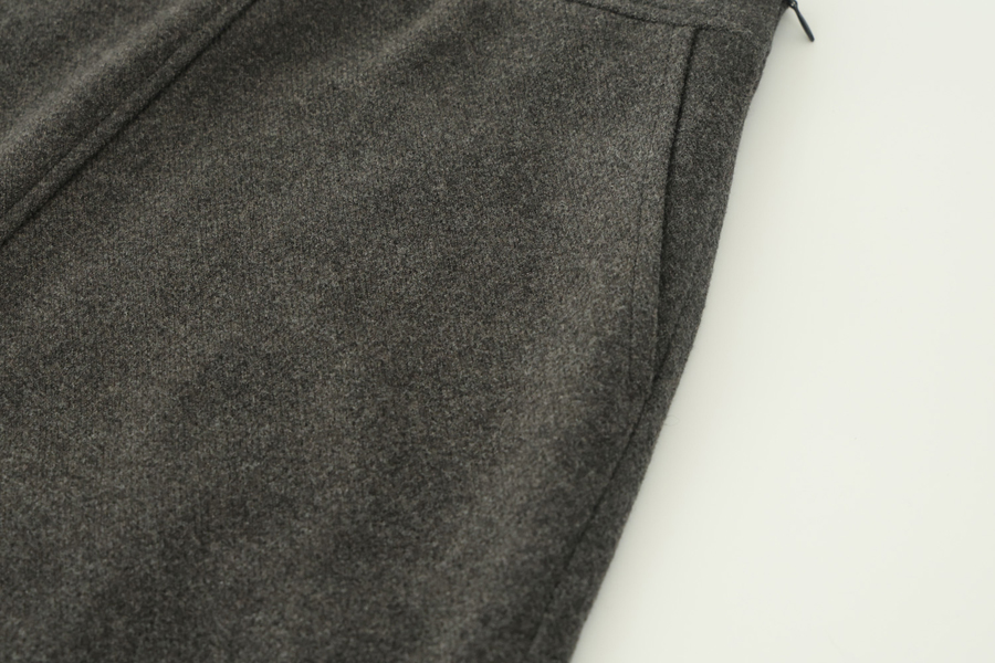소프트 울 미디 A라인 스커트 (CHARCOAL, 2 SIZE) - 상세 이미지 3