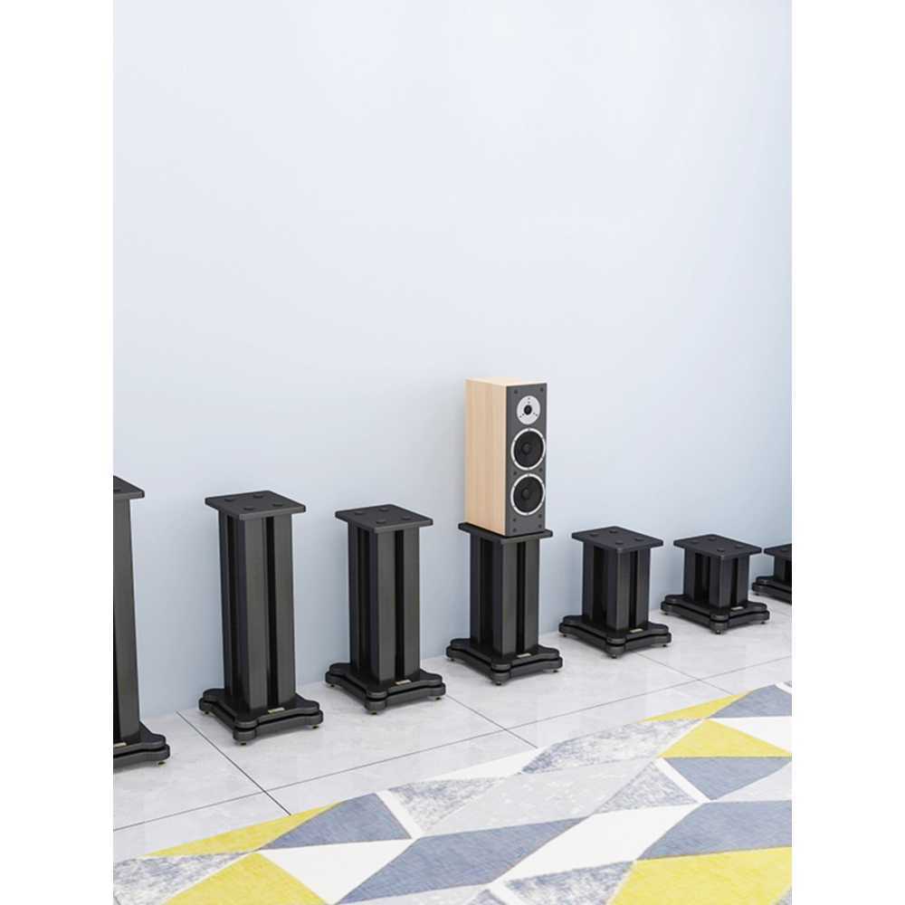 스피커 스탠드 철제 받침대 높이조절 오디오 거치대 블랙 22x28x80cm(한쌍) - 상세 이미지 4