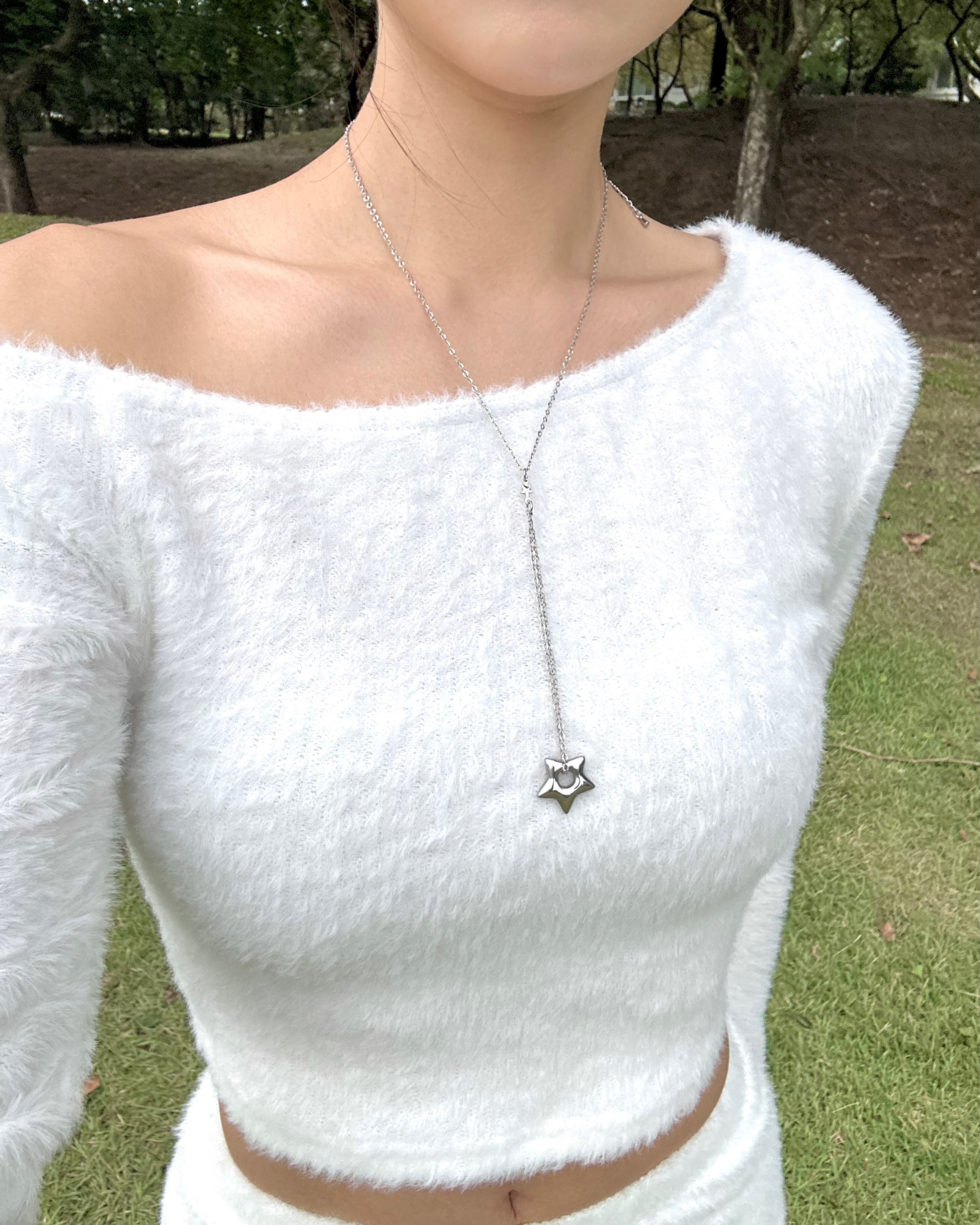 이유진 써지컬 스텔라 드롭 롱 별 목걸이 - 상세 이미지 3