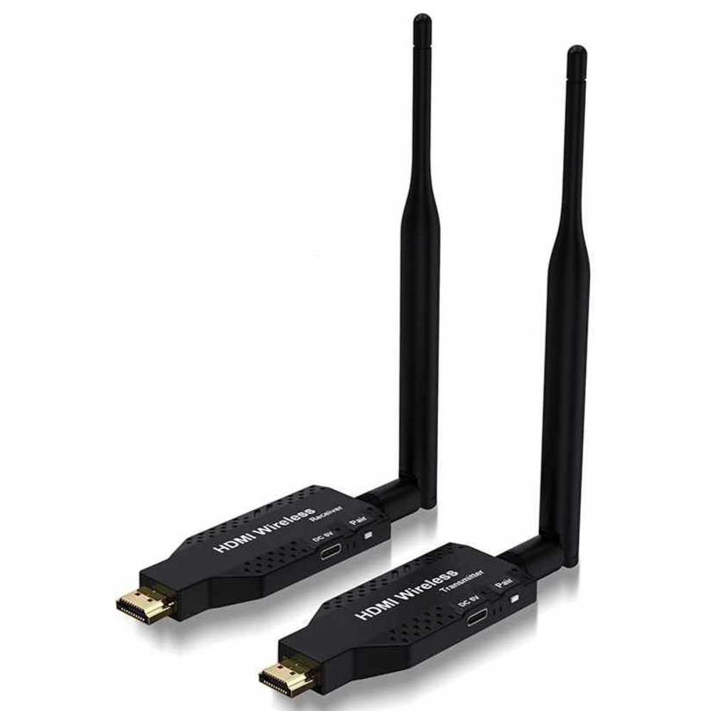 HDMI 무선 송수신기 노트북 모니터 화면 공유 장치 50m 단일 1송신-수신 USB-HDMI - 상품 이미지