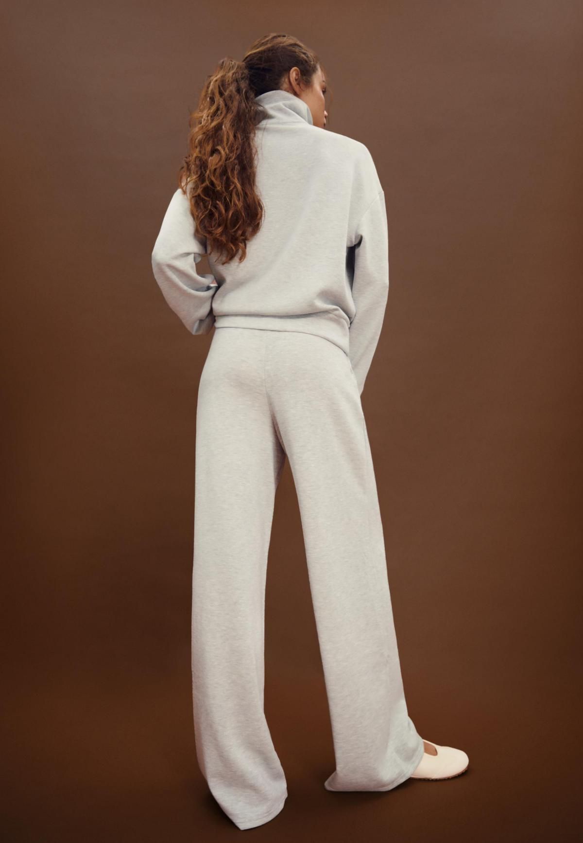 스트라디바리우스 소프트터치 모달 드로스트링 팔라초 팬츠 8737/276 GREY MELANGE - 상세 이미지 3