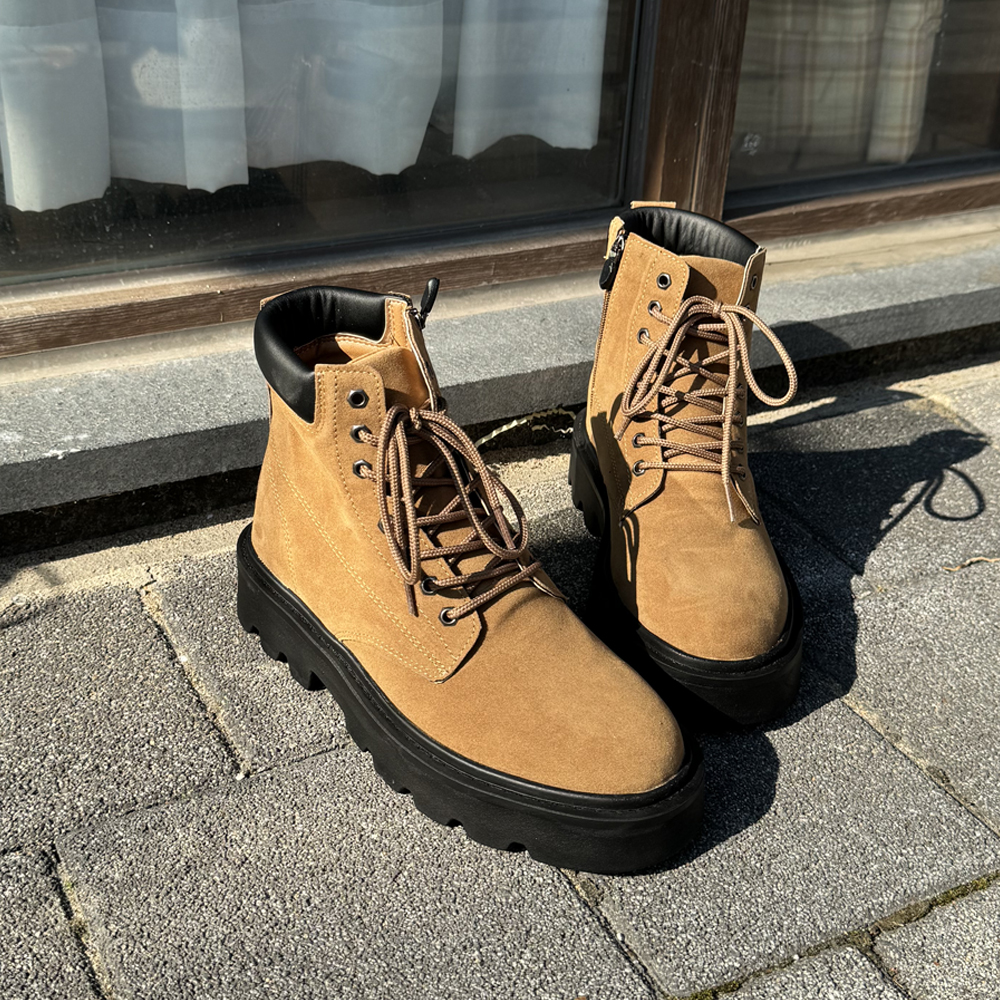 7cm 남성 키높이 캐주얼 워커 소프트 클라우드 볼드 부츠 이미지 4