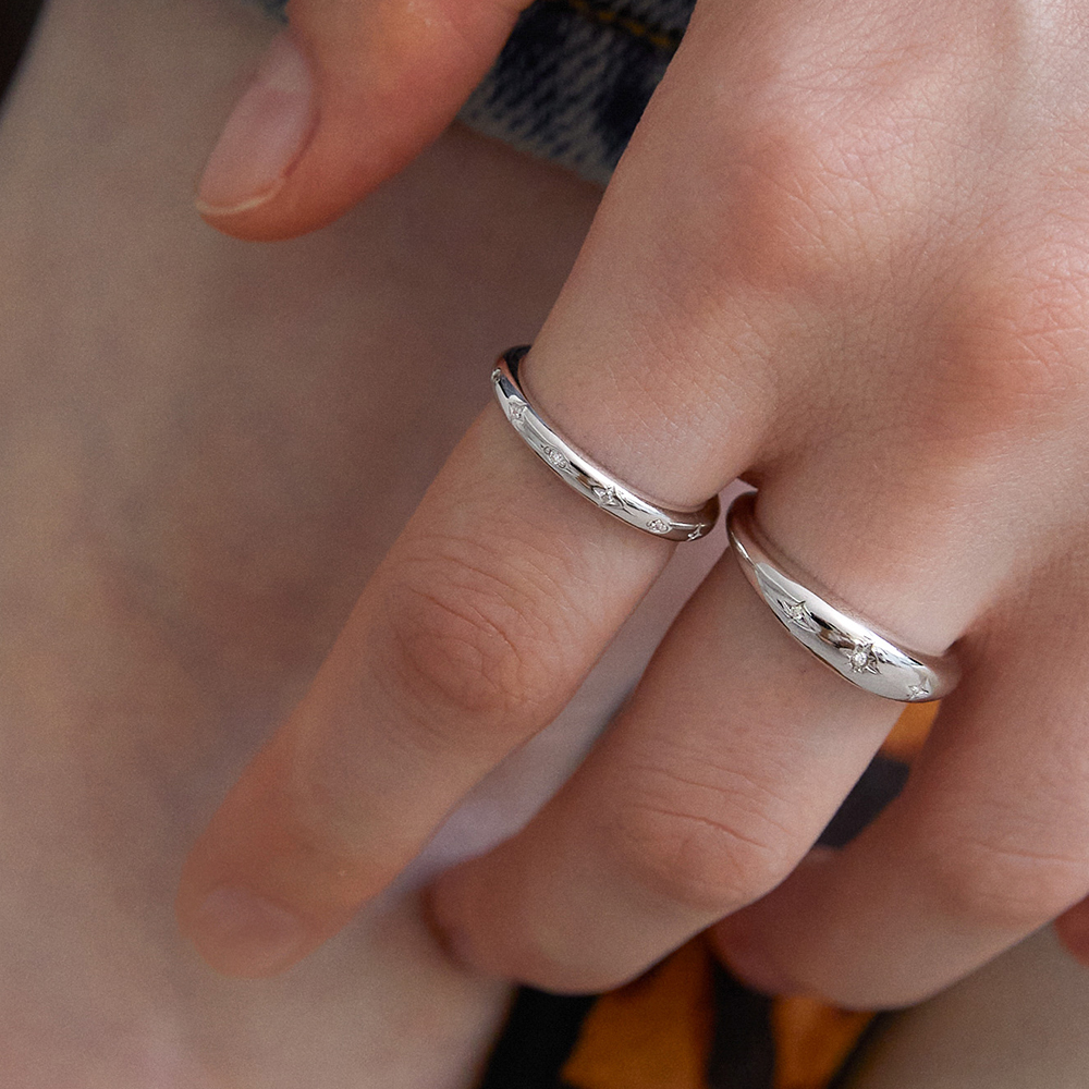 [바이이에르] [925 silver] Star stone simple ring (Silver) BH7R40716W9 - 상세 이미지 2