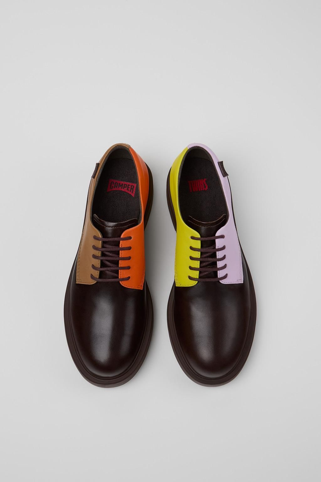 캠퍼 클래식 투톤 레더 레이스업 로퍼 Twins K201684-006 MULTICOLOR - 상세 이미지 4