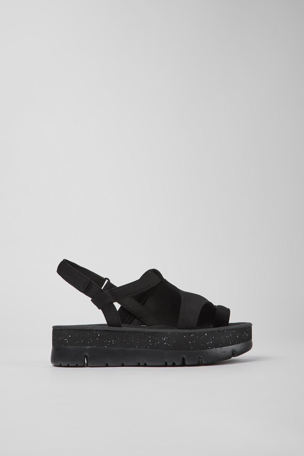 캠퍼 블랙 플랫폼 스트랩 샌들 Oruga Up K201543-001 BLACK - 메인 이미지
