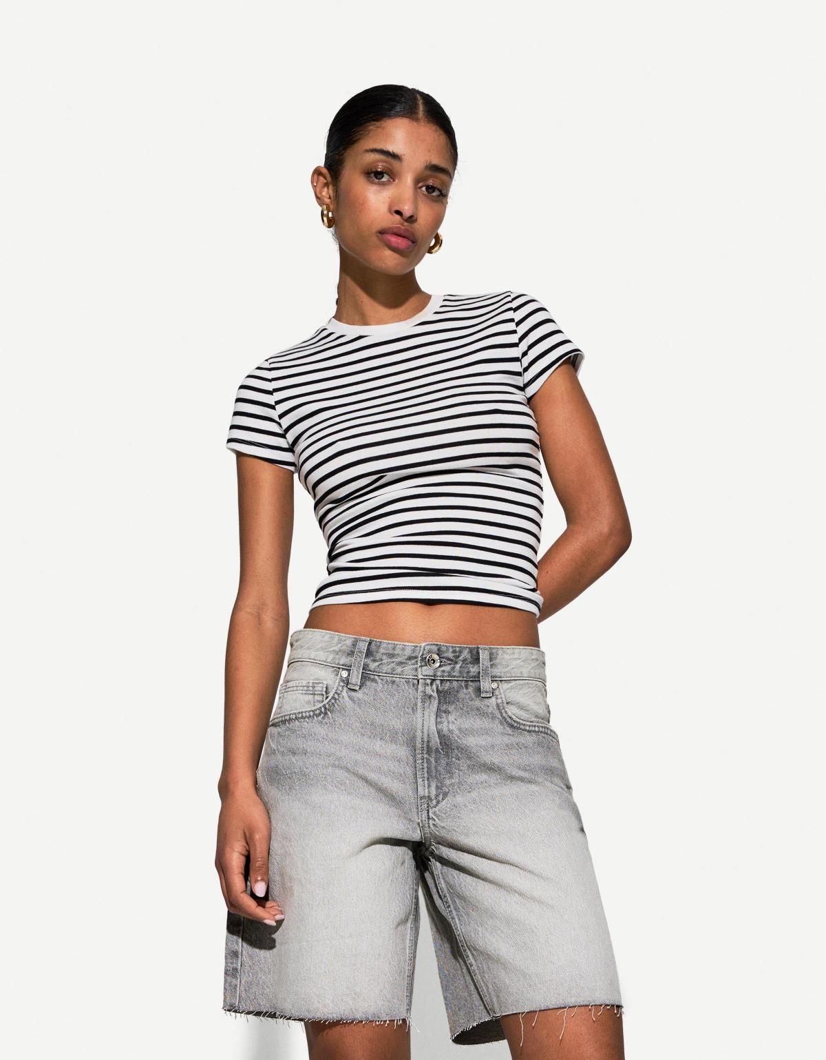 버쉬카 데님 버뮤다 쇼츠 3197/534 GREY - 상세 이미지 4