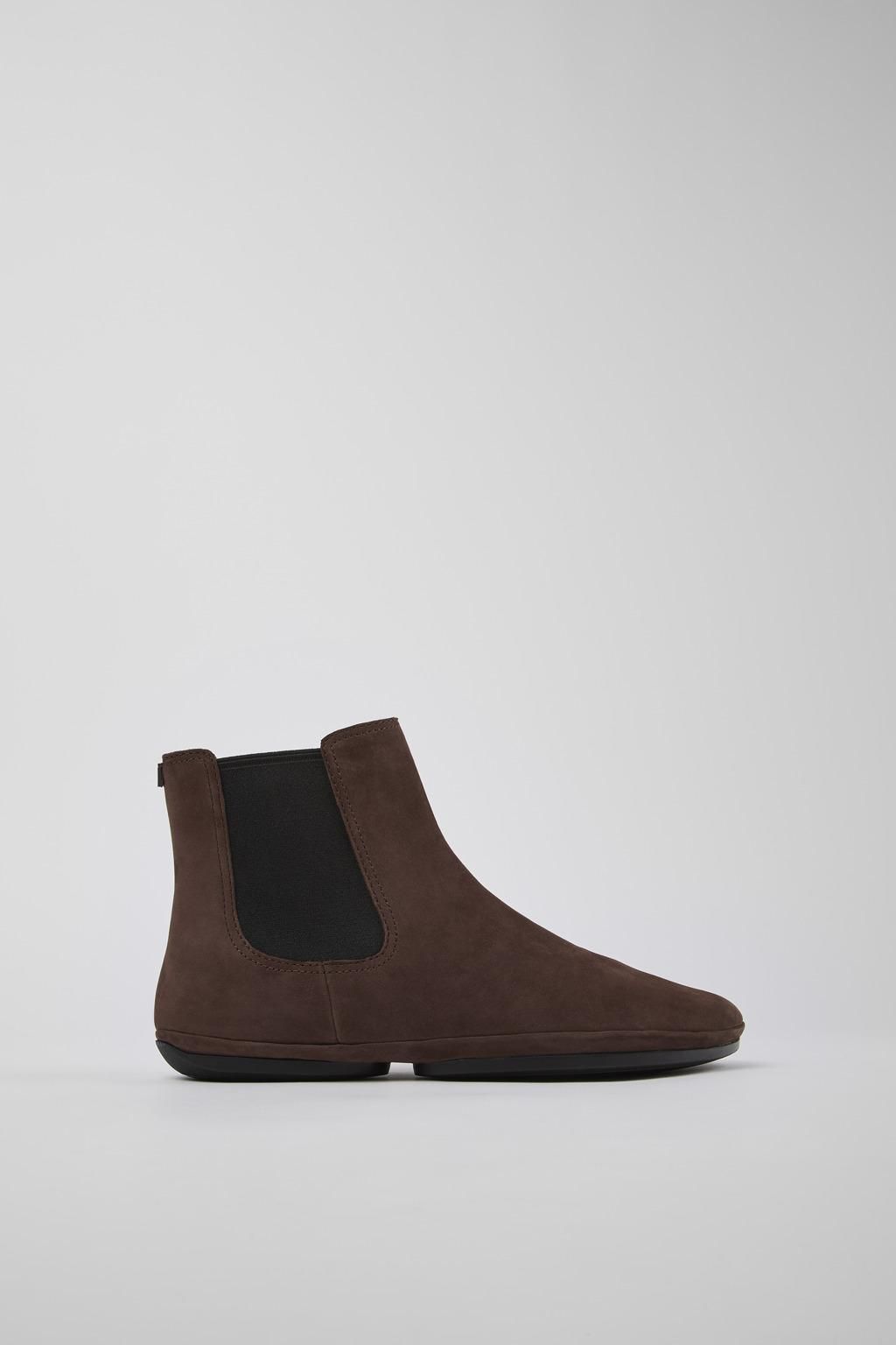 캠퍼 프리미엄 브라운 누벅 레이스업 부츠 Right K400705-006 BROWN - 메인 이미지
