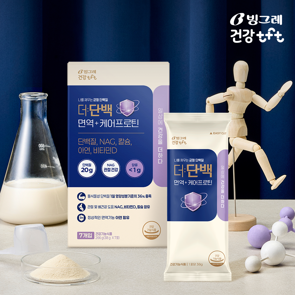 더단백 면역+ 케어프로틴 단백질쉐이크 곡물맛 7포, 3개 이미지 2