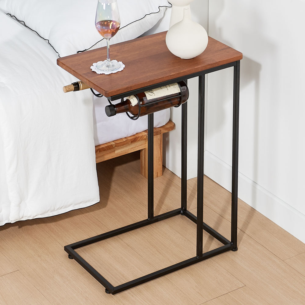 보쿠 거실 사이드 테이블 소파 틈새 티 1인용 원목 침대 노트북 책상 미니