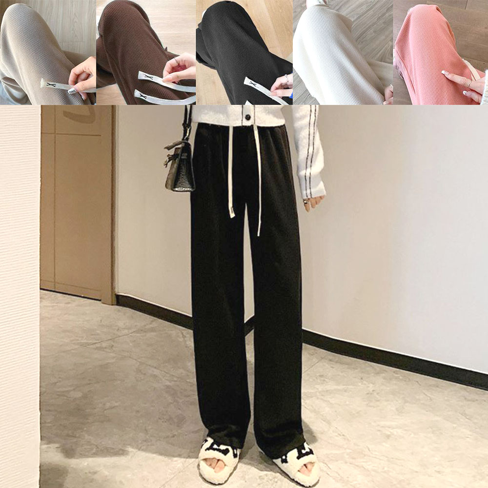 여성 기모 팬츠 따스한 슬림 밴딩 트레이닝 바지 - 상품 이미지