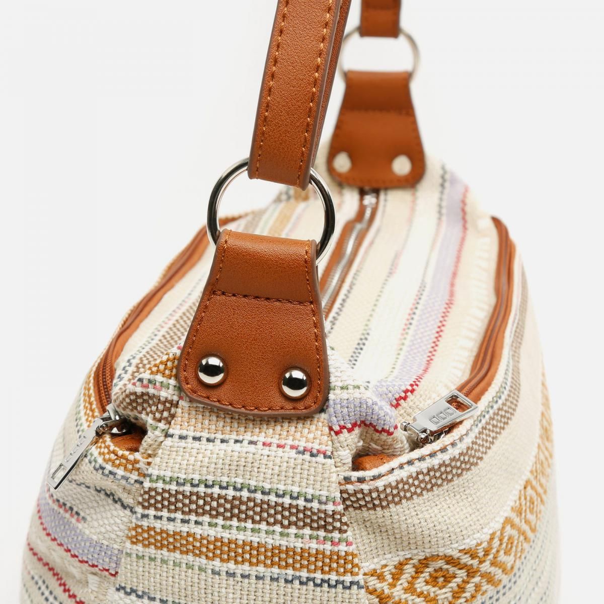 미사코 패턴 자카드 베이직 숄더백 MICA-4200363117018 BEIGE - 상세 이미지 3