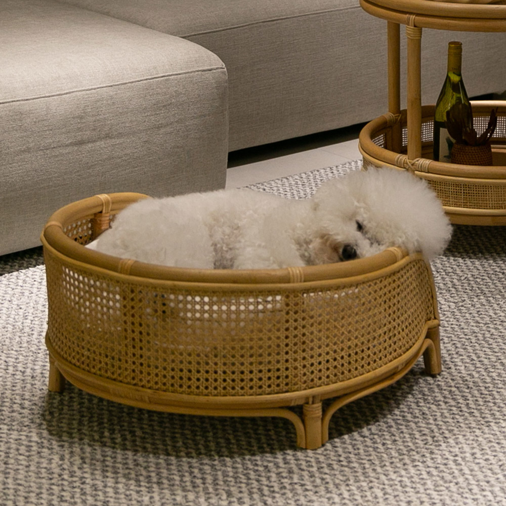 케인 강아지침대 고양이해먹 라탄 고양이 집 쇼파 펫베드 애견 원목침대
