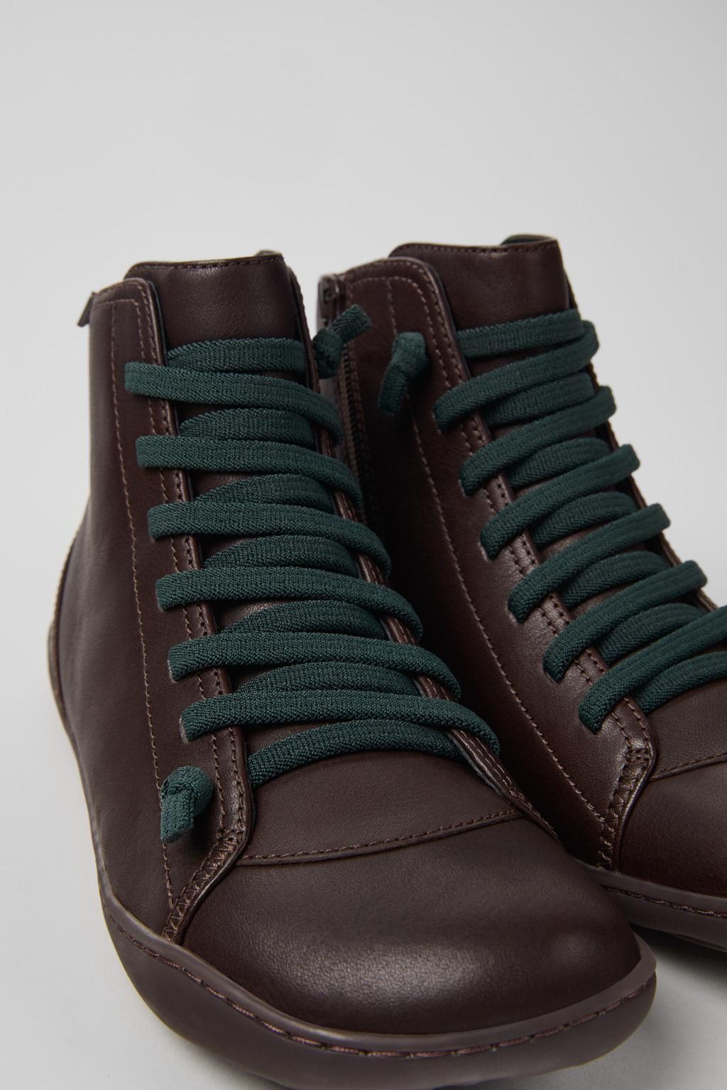 캠퍼 브라운 레더 앵클부츠 Peu K400509-022 BROWN - 상세 이미지 2