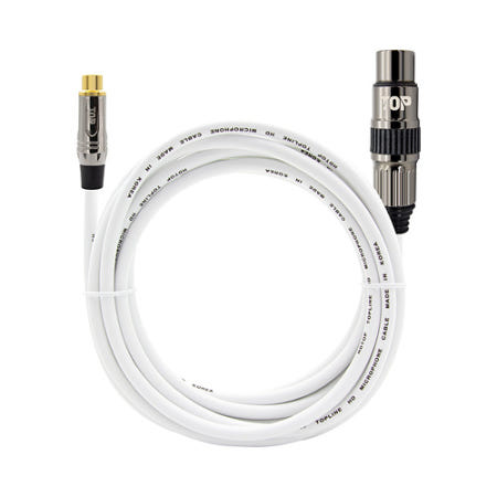 HDTOP RCA to XLR FF 메탈화이트 케이블 (20m, HT-TP3575)