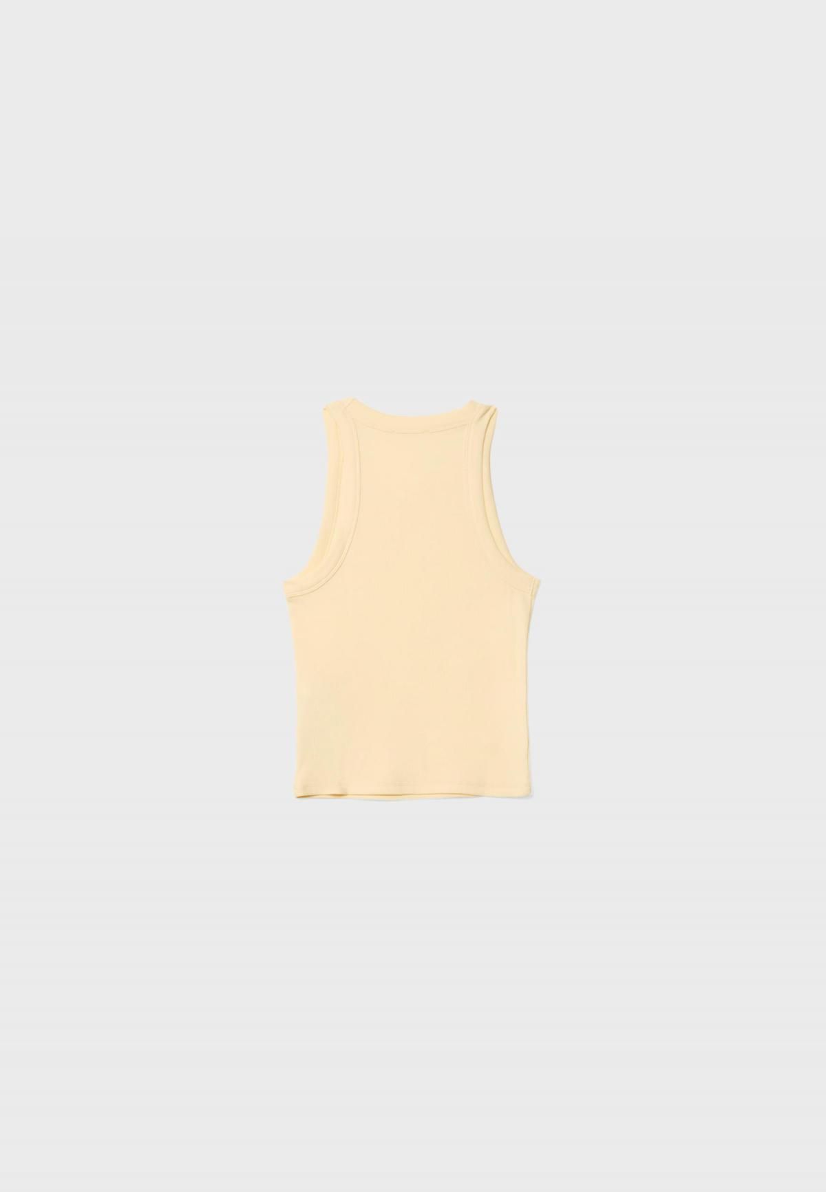 스트라디바리우스 베이직 골지 레이서백 민소매 탑 7066/200 PASTEL YELLOW - 상세 이미지 2