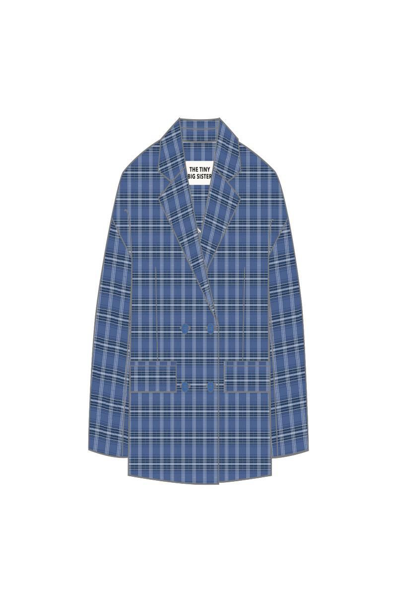 타이니코튼 체크 오버핏 테일러드 재킷 BLAZER A CUADROS SS25-707M86 ONE COLOR - 상세 이미지 2