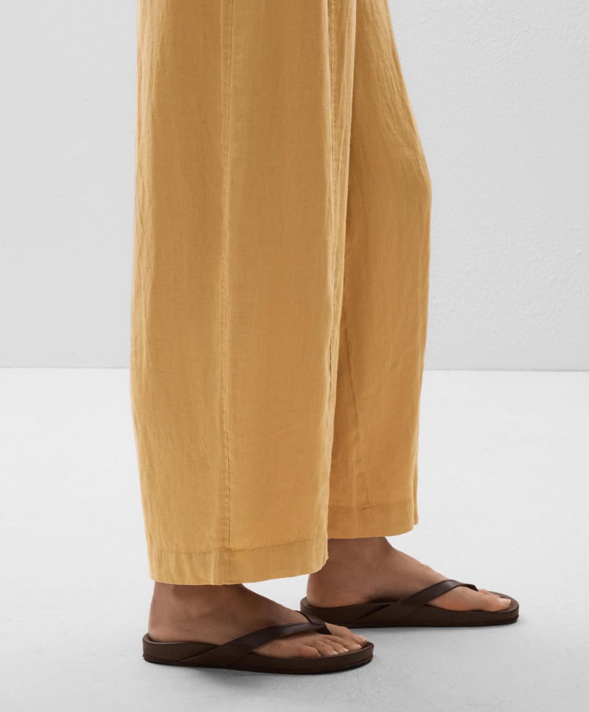 오이쇼 린넨 와이드 배럴 팬츠 3339/047 SOFTYELLOW - 상세 이미지 4