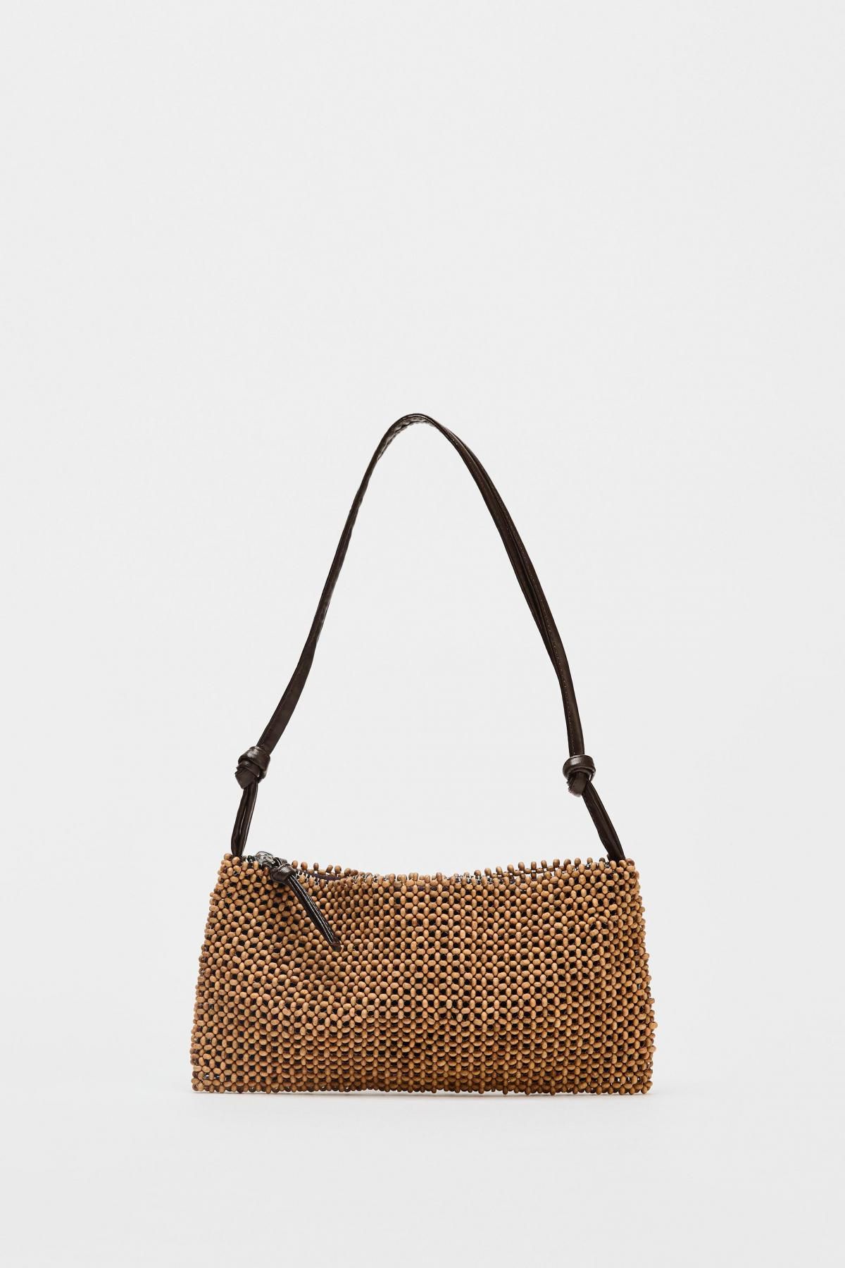 자라 빈티지 비즈 숄더백 6701/610 BROWN - 메인 이미지