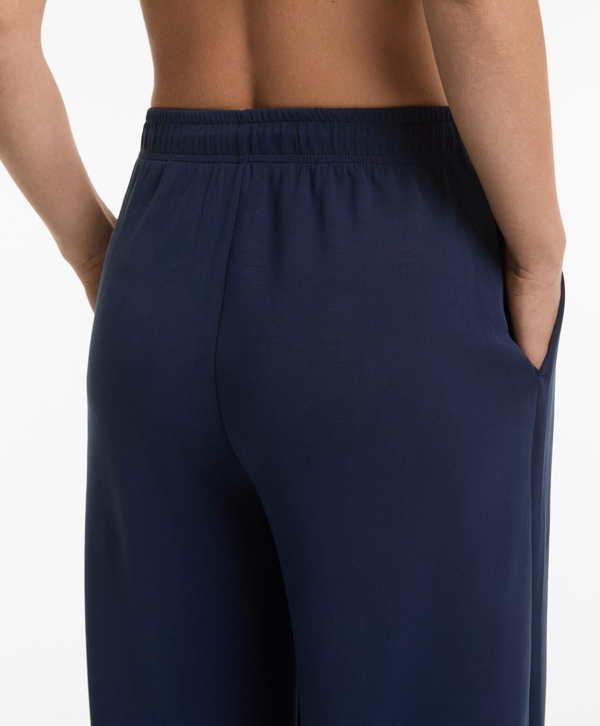 오이쇼 모달 소프트터치 와이드 크롭 팬츠 6235/792 NAVY - 상세 이미지 3