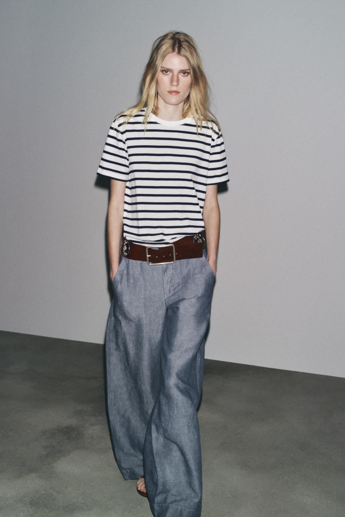 자라 스트라이프 베이직 코튼 반팔 티셔츠 3253/320 STRIPED - 상세 이미지 2