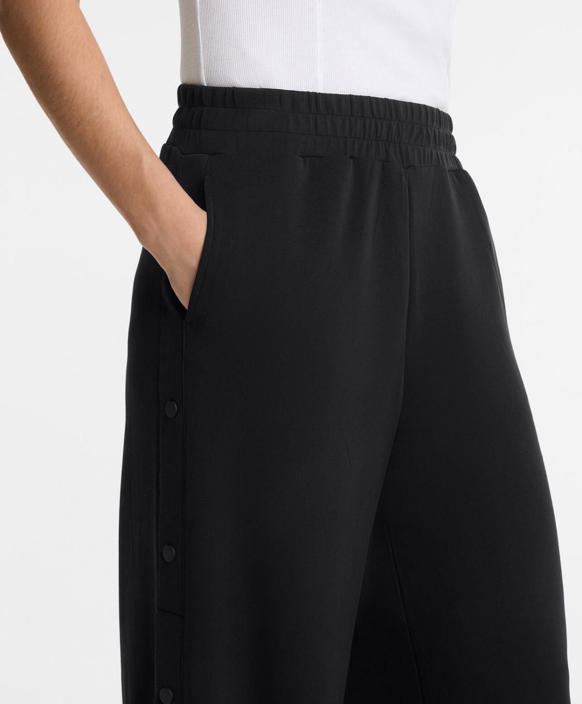 오이쇼 테크니컬 소프트터치 모달 와이드 스트레이트 팬츠 6234/792 BLACK - 상세 이미지 5