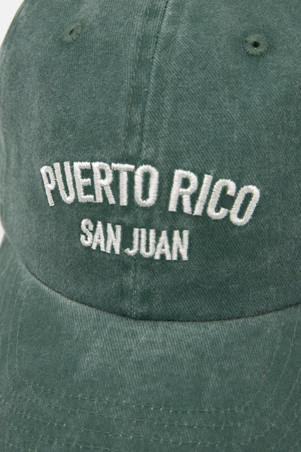 풀앤베어 베이직 코튼 PUERTO RICO 그래픽 캡모자 7930/302 GREEN - 상세 이미지 2
